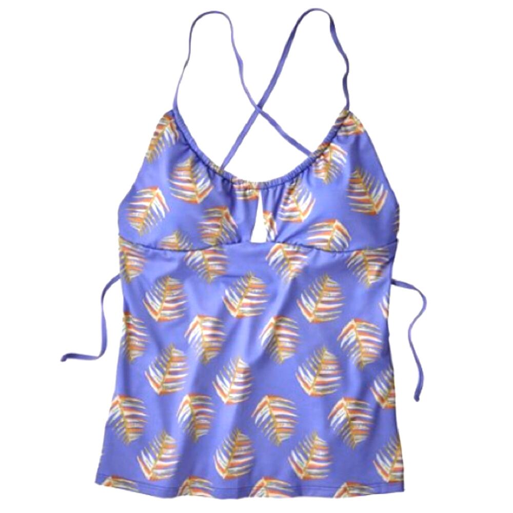 PATAGONIA Glassy Dawn Tankini Swimsuit Top Palms Of My Heart Purple XS NWT 77330